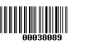 Código de Barras 00038089