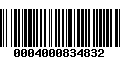 Código de Barras 0004000834832