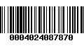 Código de Barras 0004024087870