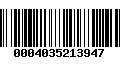 Código de Barras 0004035213947