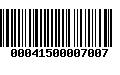 Código de Barras 00041500007007