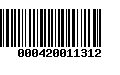 Código de Barras 000420011312