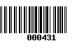 Código de Barras 000431