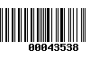 Código de Barras 00043538