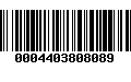 Código de Barras 0004403808089