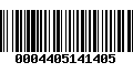 Código de Barras 0004405141405