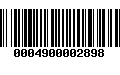 Código de Barras 0004900002898