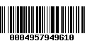 Código de Barras 0004957949610