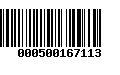 Código de Barras 000500167113