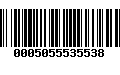 Código de Barras 0005055535538