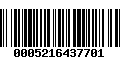 Código de Barras 0005216437701