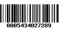 Código de Barras 0005434027289