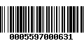 Código de Barras 0005597000631