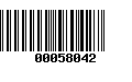 Código de Barras 00058042