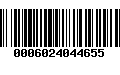 Código de Barras 0006024044655