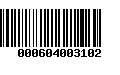 Código de Barras 000604003102