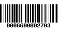 Código de Barras 0006600002703