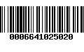 Código de Barras 0006641025020