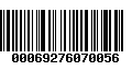 Código de Barras 00069276070056