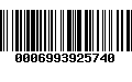 Código de Barras 0006993925740