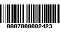 Código de Barras 0007000002423