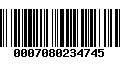 Código de Barras 0007080234745