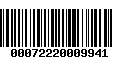 Código de Barras 00072220009941