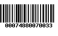 Código de Barras 00074880070033