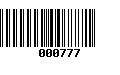 Código de Barras 000777