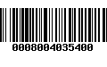 Código de Barras 0008004035400