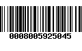 Código de Barras 0008005925045