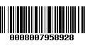 Código de Barras 0008007958928