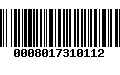 Código de Barras 0008017310112