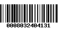 Código de Barras 0008032404131