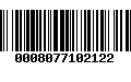 Código de Barras 0008077102122