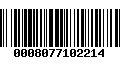 Código de Barras 0008077102214