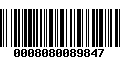 Código de Barras 0008080089847