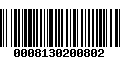 Código de Barras 0008130200802