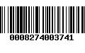 Código de Barras 0008274003741