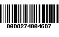 Código de Barras 0008274004687