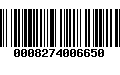 Código de Barras 0008274006650