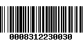 Código de Barras 0008312230030