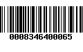 Código de Barras 0008346400065