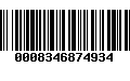 Código de Barras 0008346874934