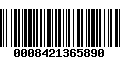 Código de Barras 0008421365890