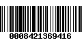 Código de Barras 0008421369416