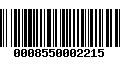 Código de Barras 0008550002215