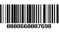 Código de Barras 0008660007698