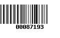 Código de Barras 00087193