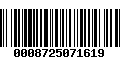 Código de Barras 0008725071619